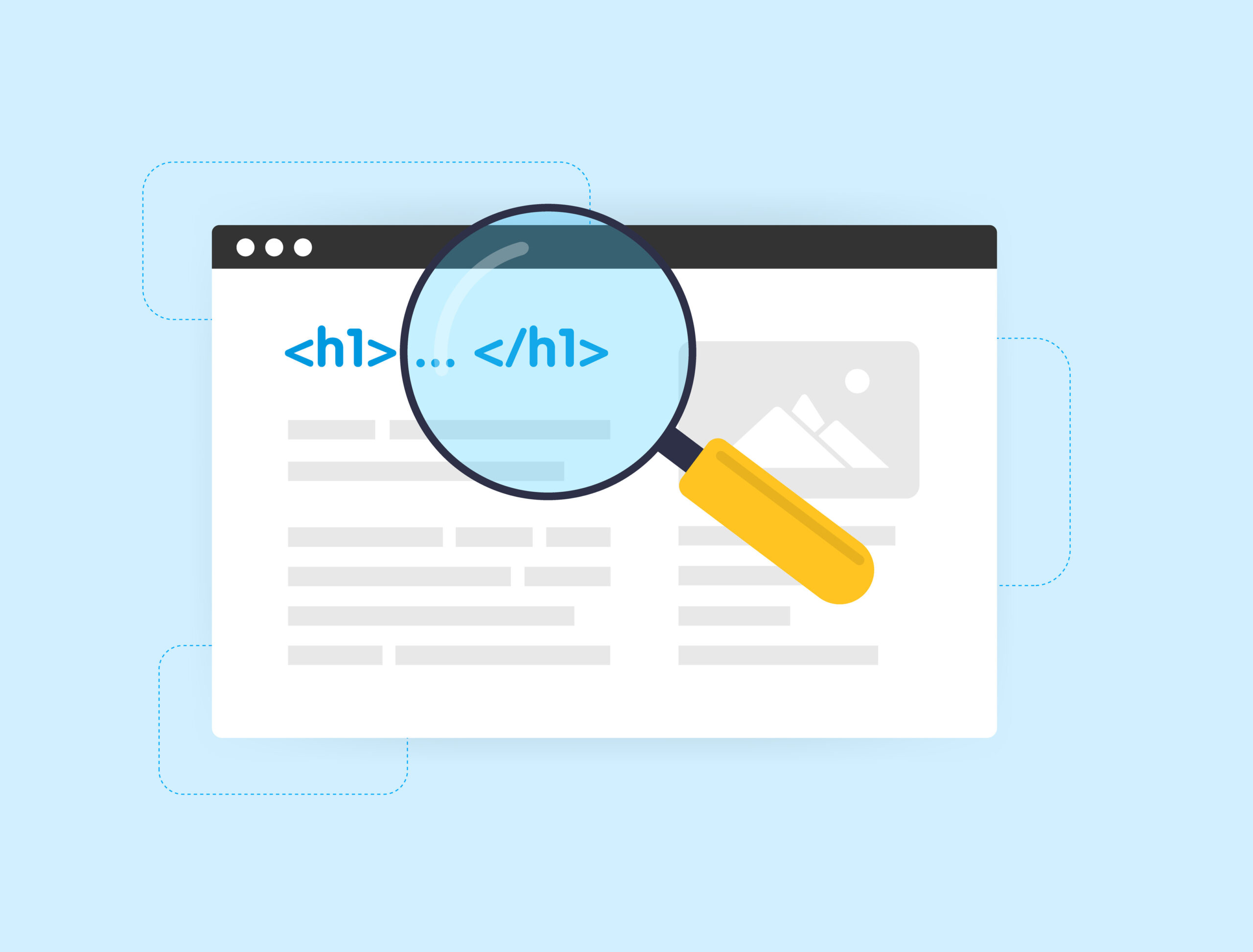 afbeelding van een h1 op een webpagina