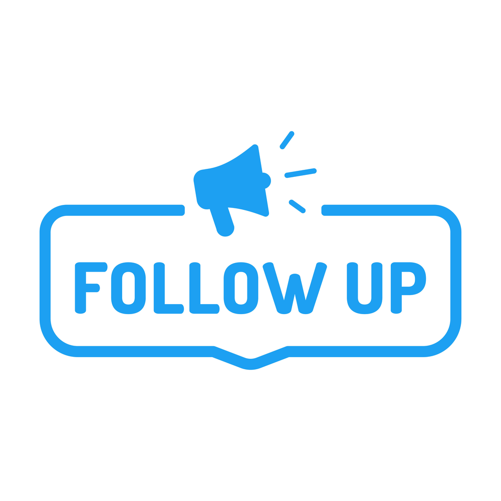 afbeelding van follow up