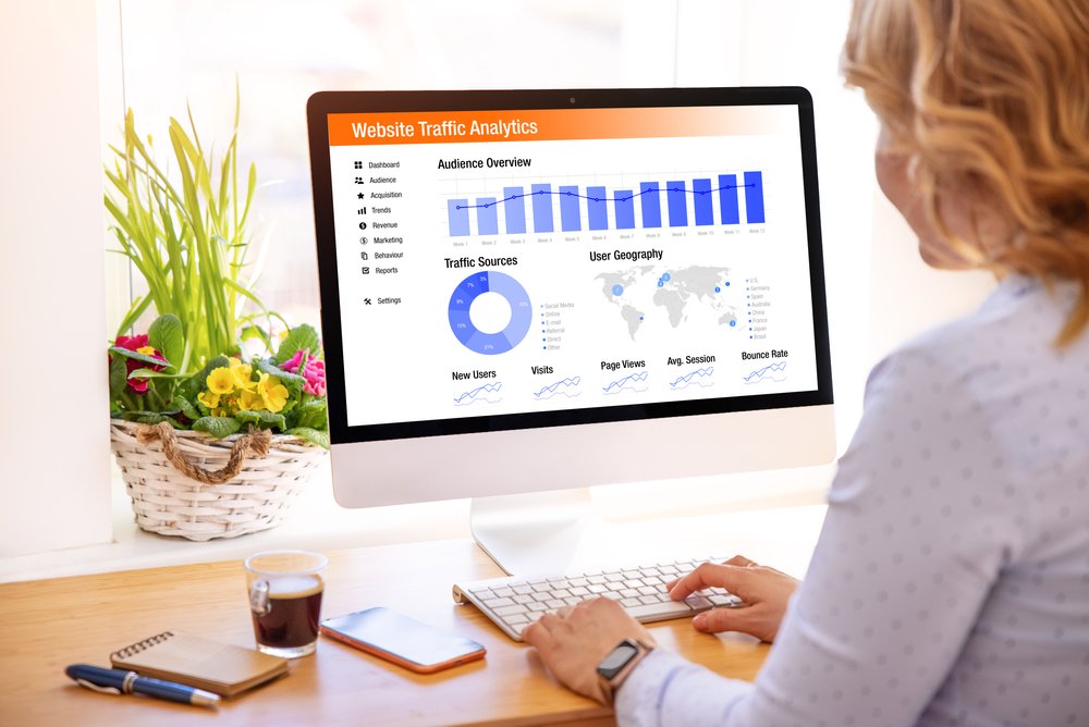 Afbeelding van website traffic analytics