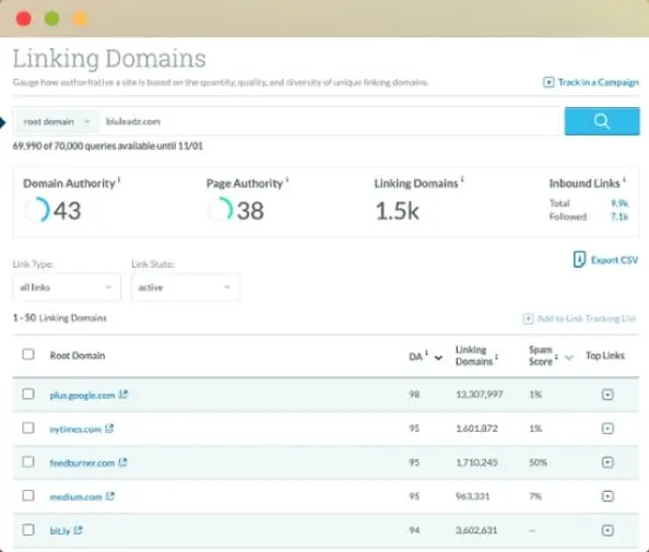 Linking domains