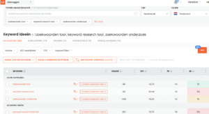 ubersuggest gratis keyword tool